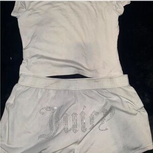 White Top and juicy shorts